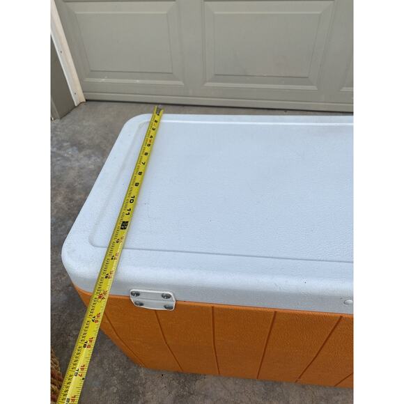 Coleman Fram Cooler Large Ice Chest Orange Handles Boat Tailgate Vintage 5294A - Picture 14 of 15